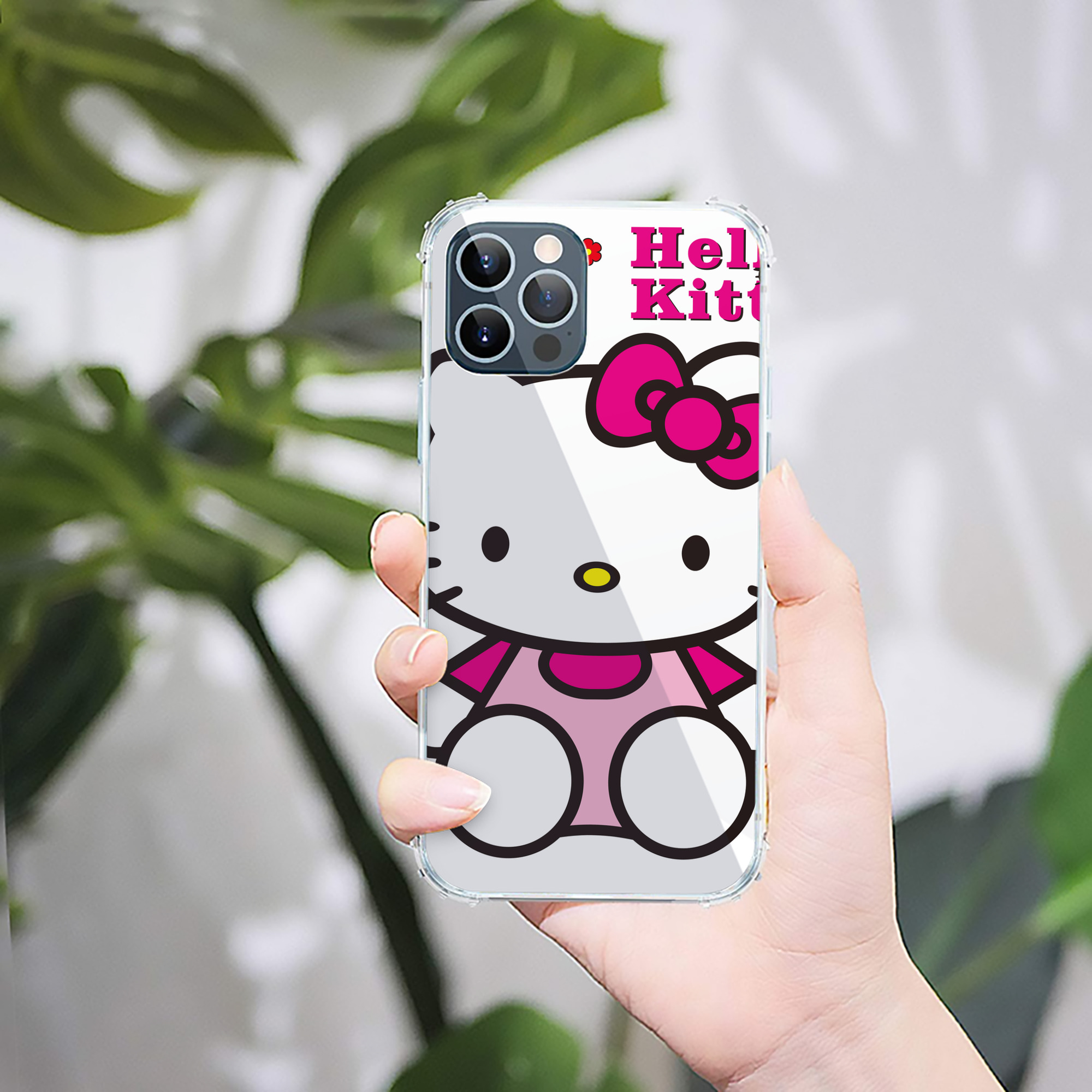 （画像用） Hello Kitty ハローキティ 【iPhone 12シリーズ対応】透明スマホケース（クリアソフトケース）
